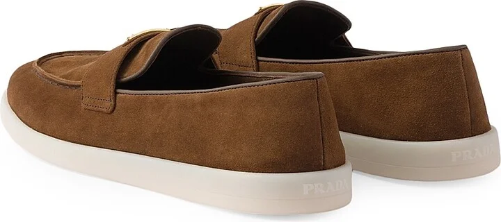 Women's Suede Loafers - Light Brown - Size 6 - Image 3
