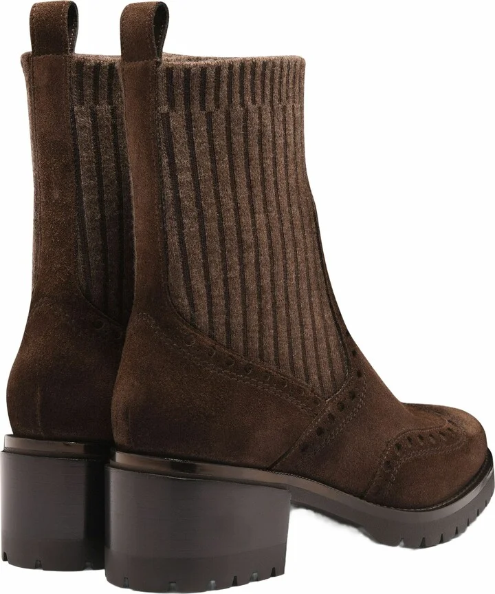 Women's suede low-heel ankle boot - Image 2