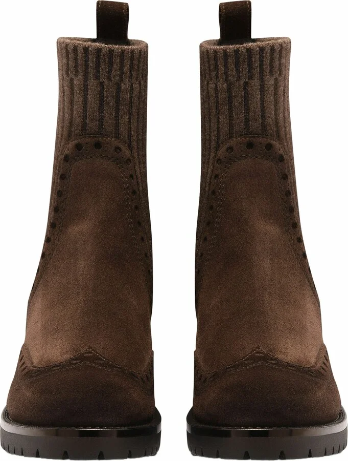 Women's suede low-heel ankle boot - Image 3