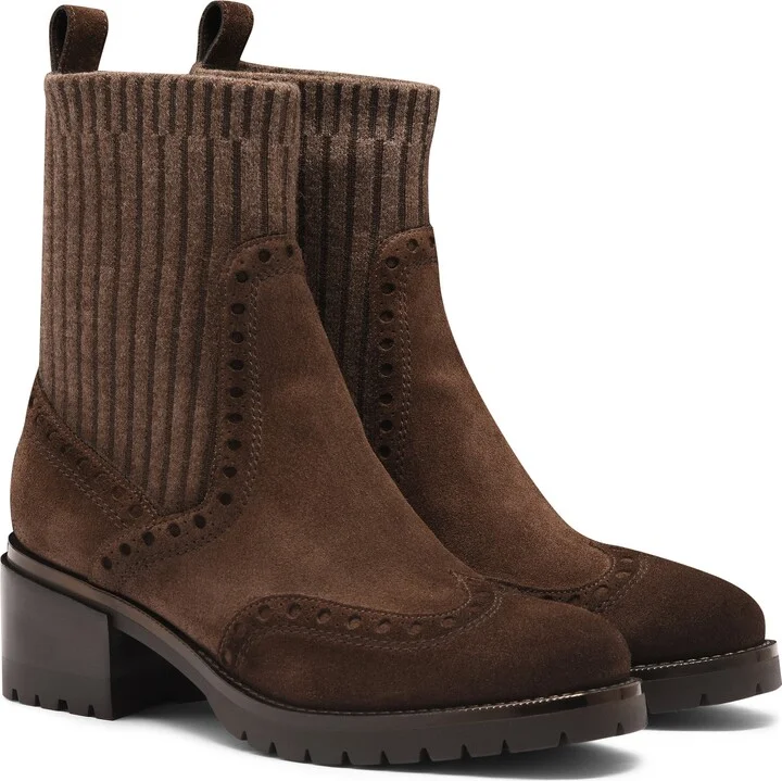 Women's suede low-heel ankle boot - Image 6