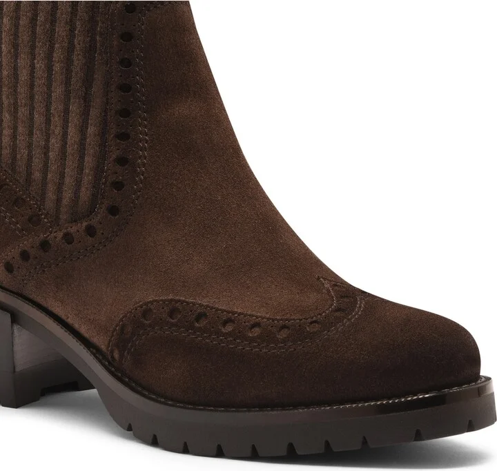 Women's suede low-heel ankle boot - Image 8