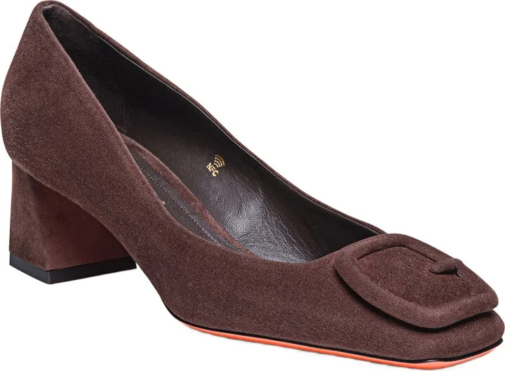 Women's suede low-heel pump - Image 2