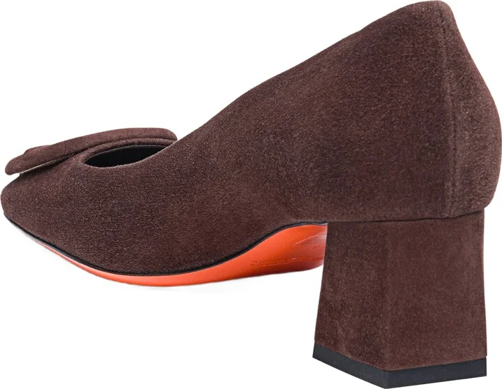 Women's suede low-heel pump - Image 3