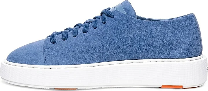 Women's Suede Low-Top Sneakers - Blue - Size 5 - Image 4