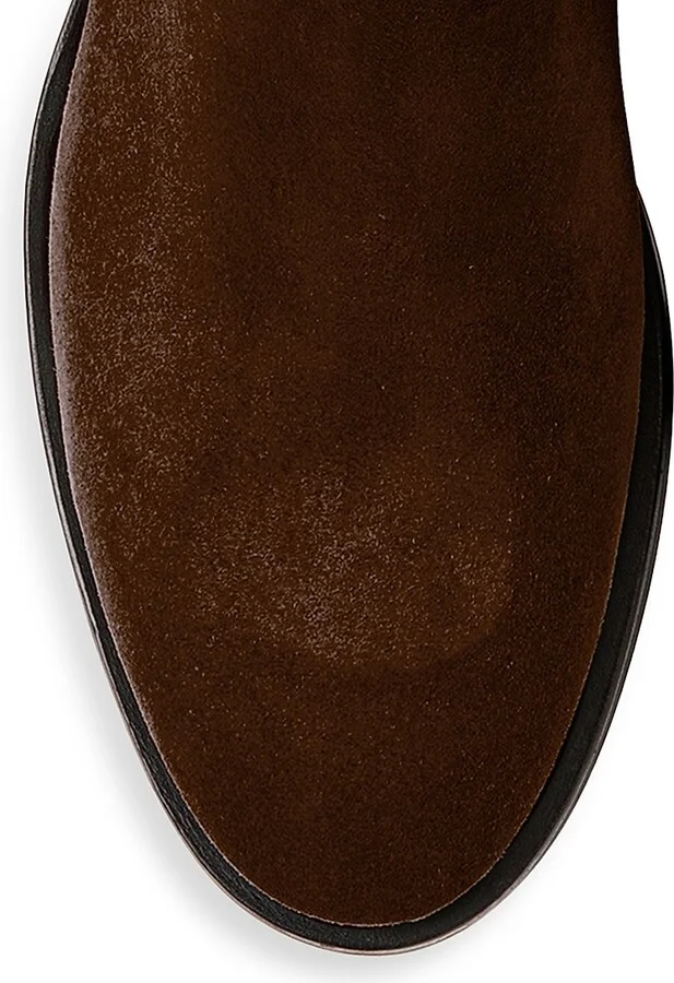 Women's Suede Mid Calf Boots - Dark Brown - Size 4.5 - Image 4