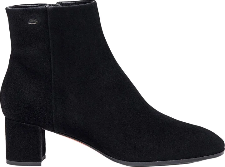 Women's suede mid-heel ankle boot - Image 2