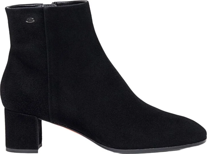 Women's suede mid-heel ankle boot - Image 3