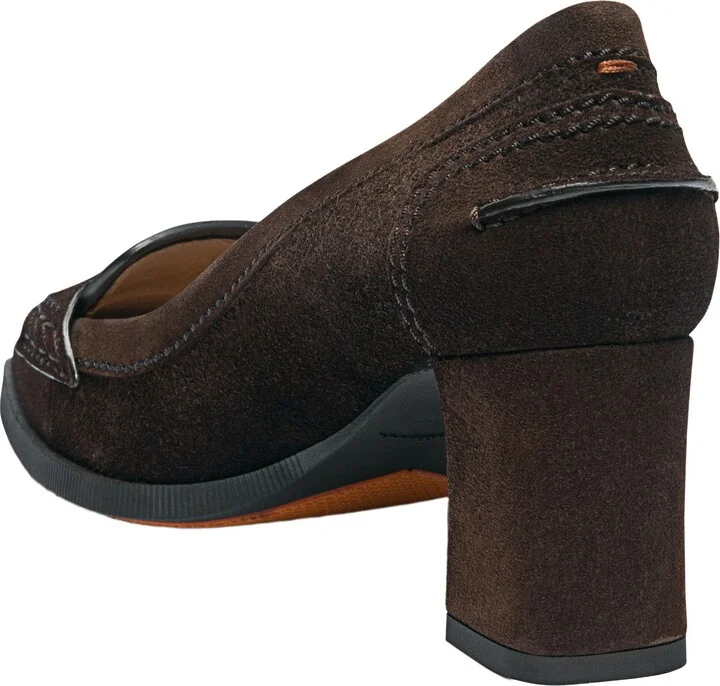 Women's suede mid-heel pump - Image 3