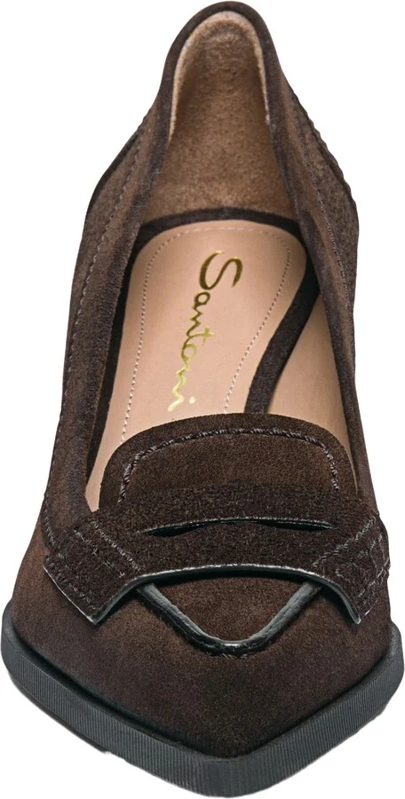 Women's suede mid-heel pump - Image 4