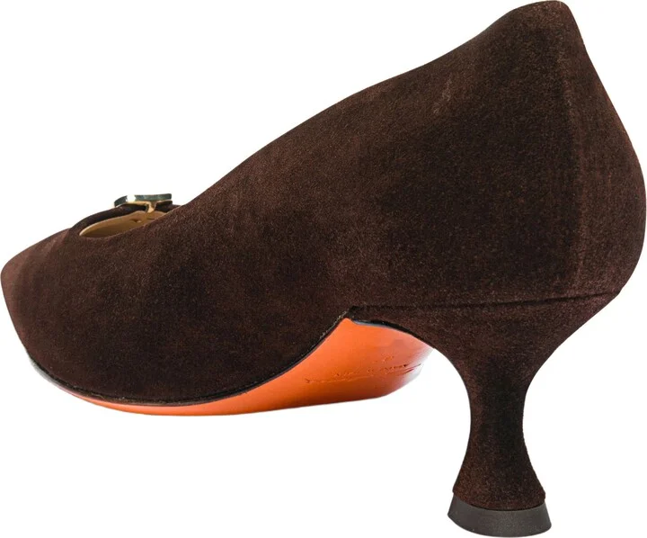 Women's suede mid-heel pump - Image 3