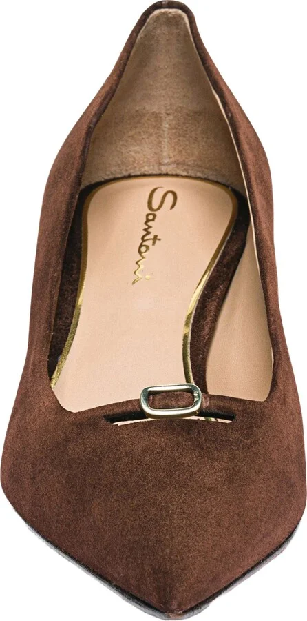 Women's suede mid-heel pump - Image 4