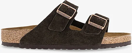 Womens Suede Mocca Arizona Two-Strap Leather Sandals Eur 41 / 8 Uk Women