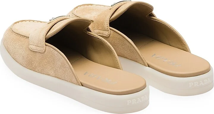 Women's Suede Mules - Beige - Size 6 - Image 4