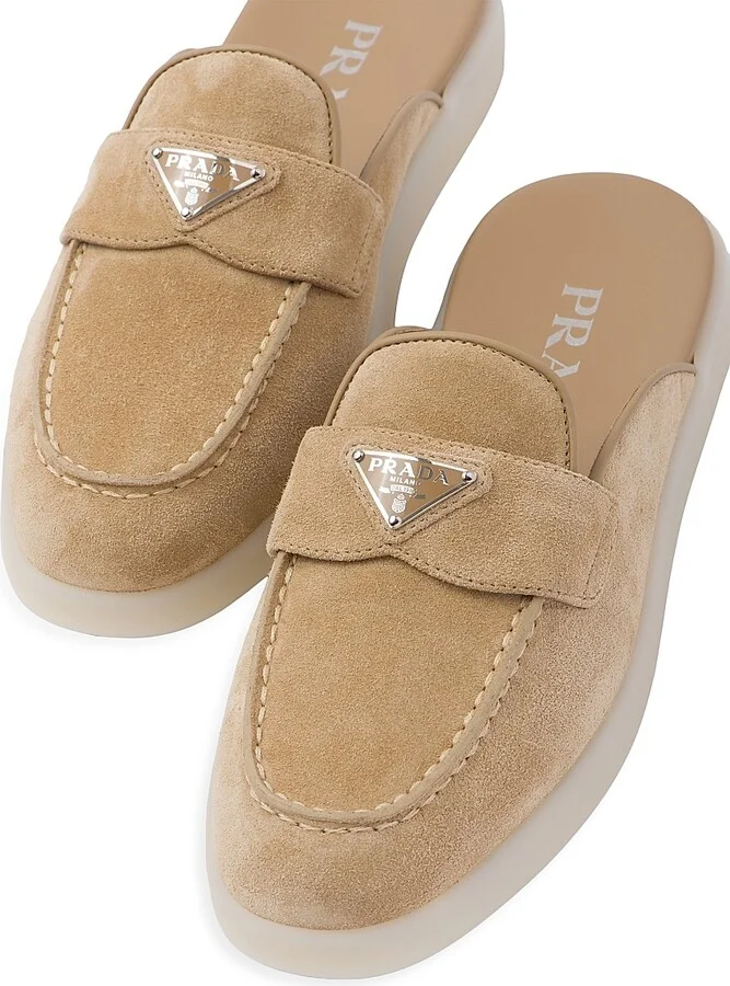 Women's Suede Mules - Beige - Size 6 - Image 5