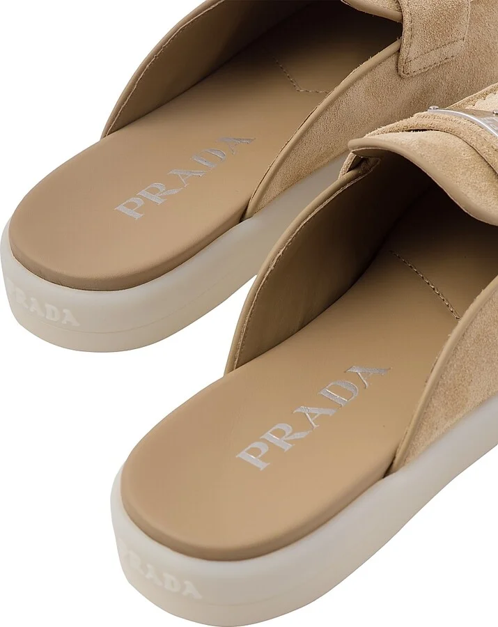 Women's Suede Mules - Beige - Size 6 - Image 6