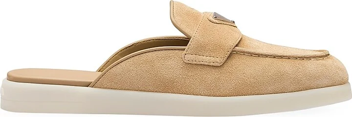 Women's Suede Mules - Beige - Size 6