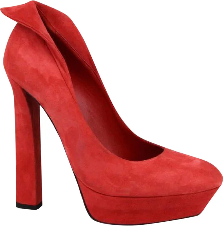 Women's Suede Platform Heel Pump 333003
