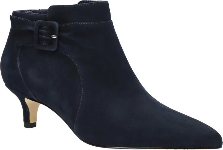 Womens Suede Pointed Toe Booties