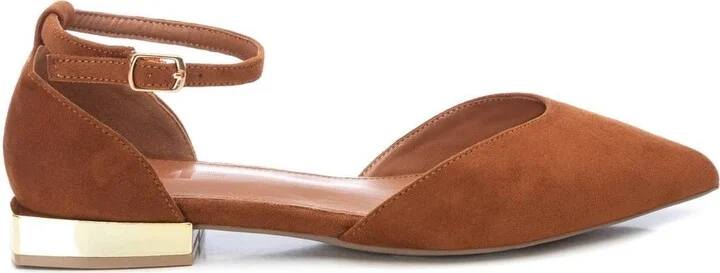 Women's Suede Pointy Toe Ballet Flats By XTI_