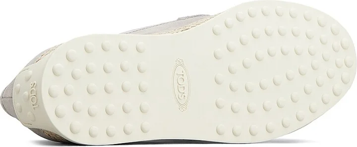 Women's Suede & Raffia Loafers - Grigio Vapore - Size 6 - Image 5