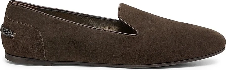 Women's Suede Round-Toe Loafers - Fired Brick - Size 7