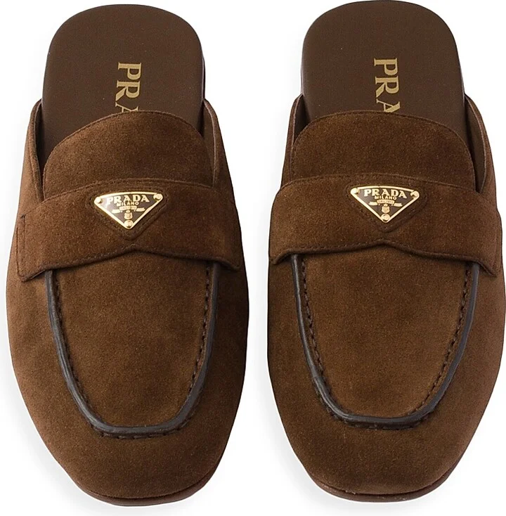 Women's Suede Sabots Mules - Beige Khaki - Size 5 - Image 5