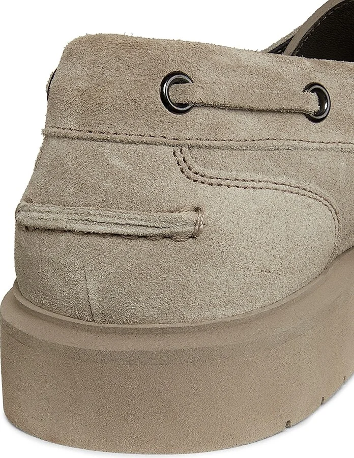 Women's Suede Sail Penny Loafers - Dark Beige - Size 7 - Image 5