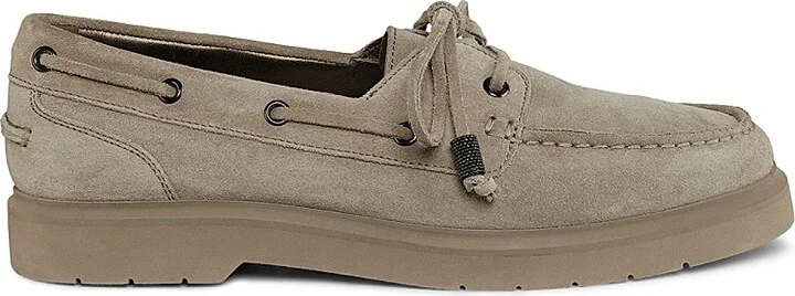 Women's Suede Sail Penny Loafers - Dark Beige - Size 7