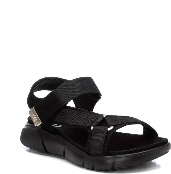 Women's Suede Sandals In Black