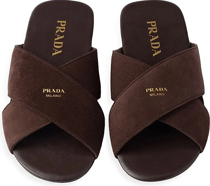 Women's Suede Slides - Dark Brown - Size 7 - Image 2