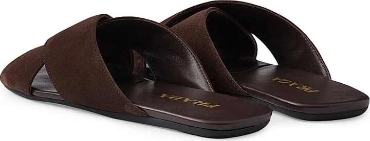 Women's Suede Slides - Dark Brown - Size 7 - Image 3