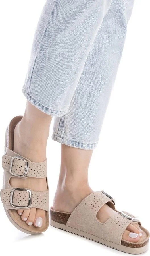 Women's Suede Slip on Sandals By Xti - Image 7
