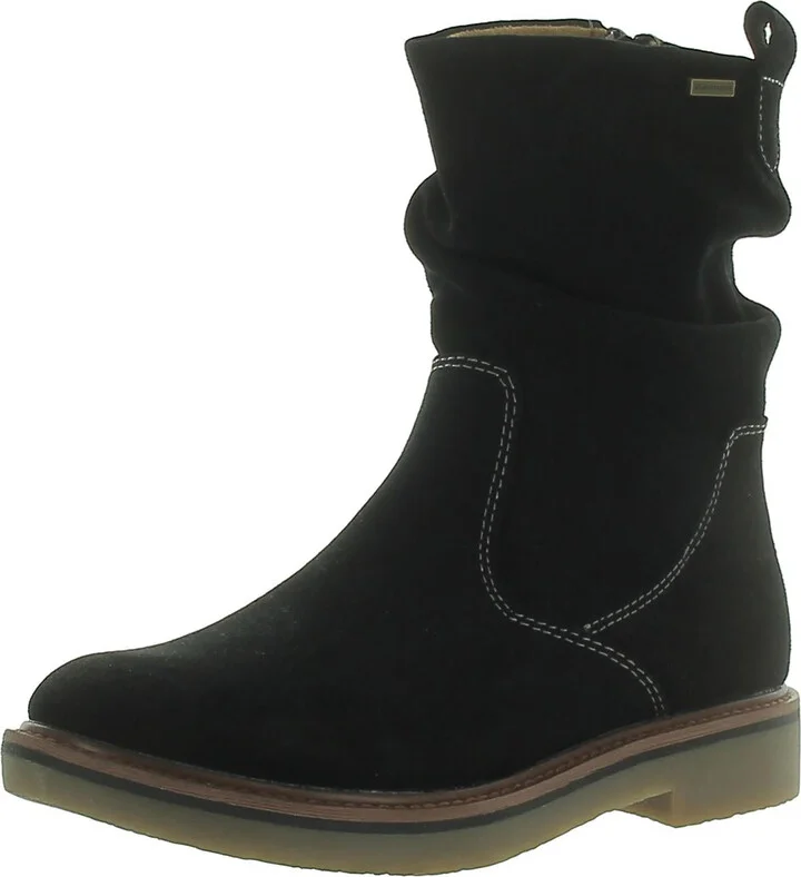 Womens Suede Slouchy Ankle Boots