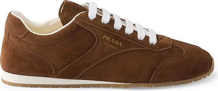 Women's Suede Sneakers - Brown - Size 7