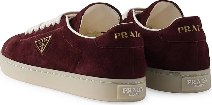 Women's Suede Sneakers - Dark Red - Size 5.5 - Image 4
