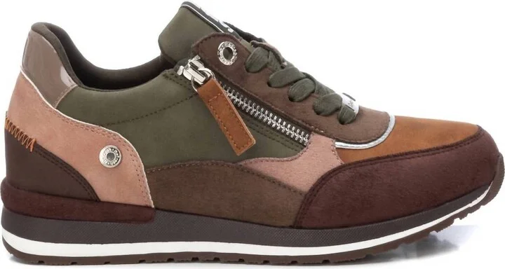 Women's Suede Sneakers In Khaki