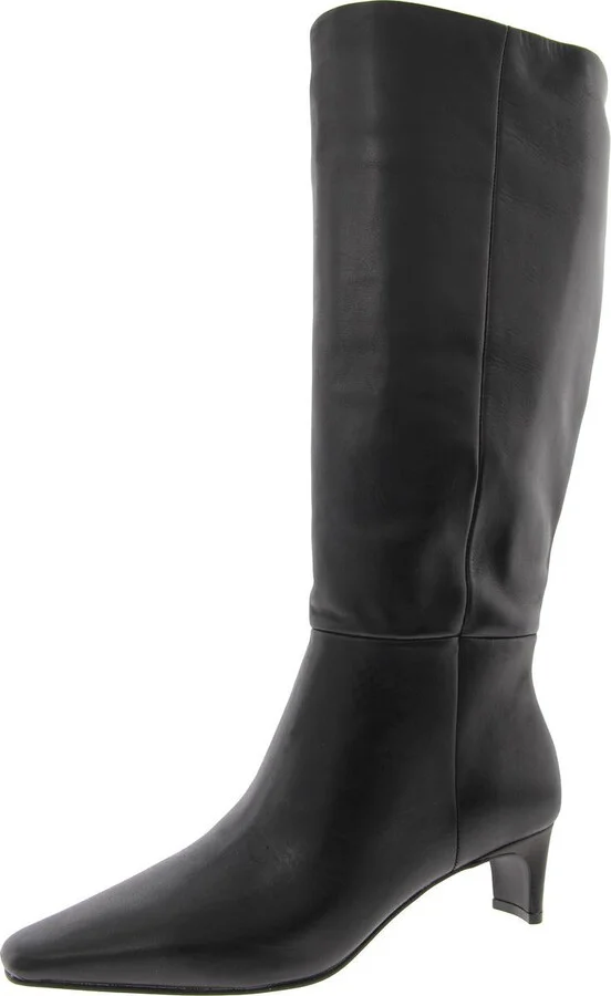 Womens Suede Square Toe Knee-High Boots