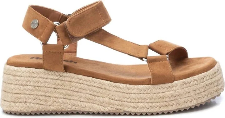 Women's Suede Strappy Sandals In Medium Brown