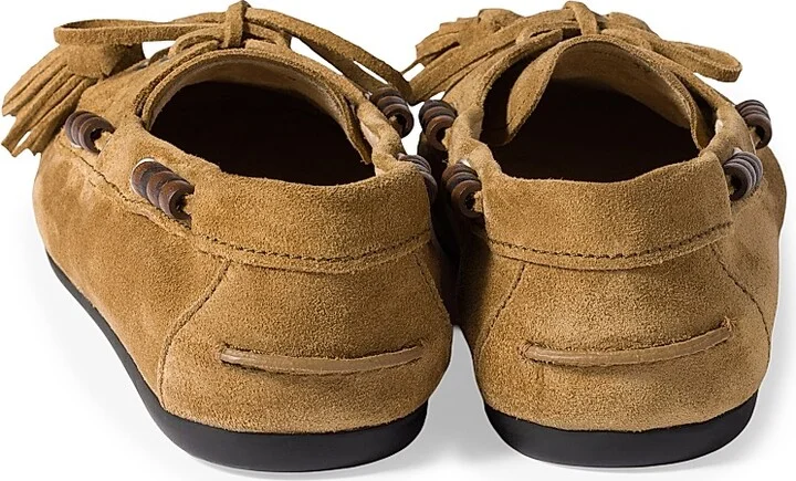 Women's Suede Tassel Loafers - Light Brown - Size 7 - Image 2