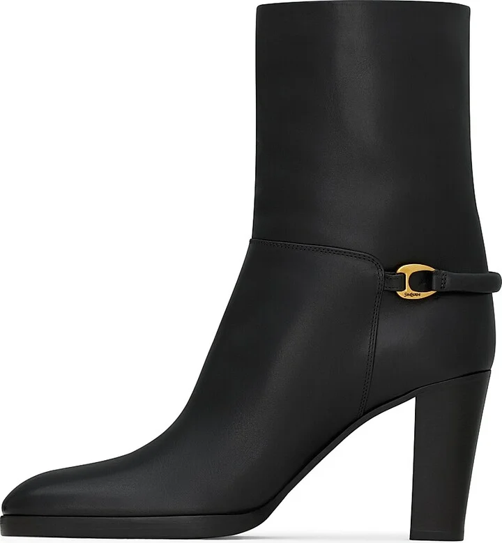Women's Sulpice Booties in Smooth Leather - Black - Size 6 - Image 3