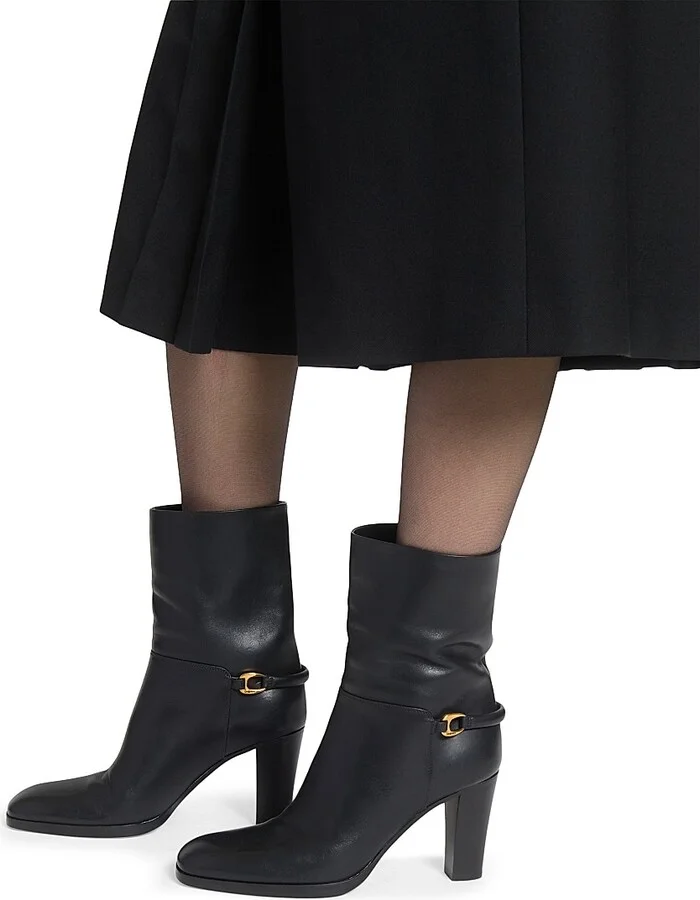 Women's Sulpice Booties in Smooth Leather - Black - Size 6 - Image 5