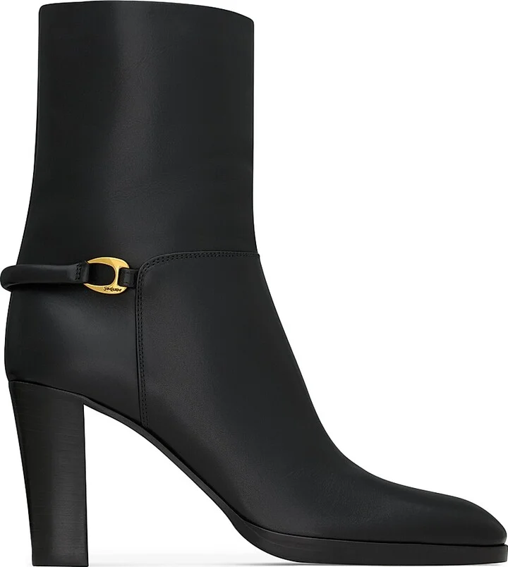 Women's Sulpice Booties in Smooth Leather - Black - Size 6