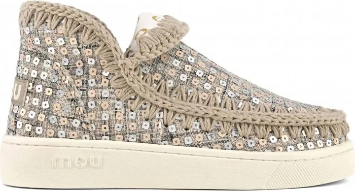 Women's Summer Eskimo Woven Textiles Sneaker In Gold