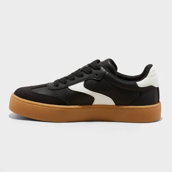 Women's Sumter Platform Fashion Sneakers - Wild Fable™ Black : Lace Up, Memory Foam Insole, Textured Outsole, Medium Width - Image 2