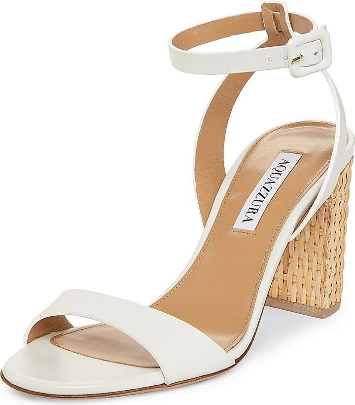 Women's Sunseeker 85MM Leather Sandals - White - Size 6 - Image 2