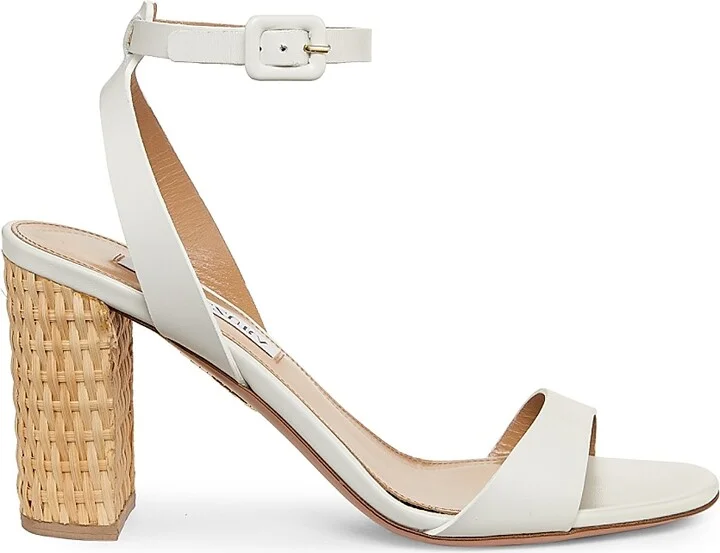 Women's Sunseeker 85MM Leather Sandals - White - Size 6