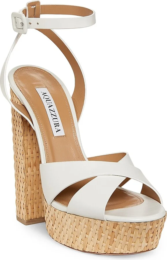 Women's Sunseeker Plateau 140MM Sandals - White - Size 10 - Image 2