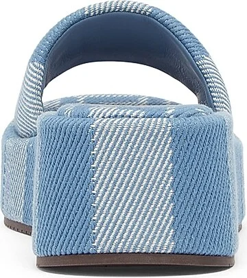 Women's Sunshine 65MM Pequin Striped Platform Slides - Tobacco - Size 5 Sandals - Image 6