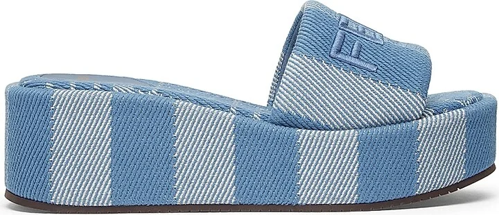 Women's Sunshine 65MM Pequin Striped Platform Slides - Tobacco - Size 5 Sandals - Image 8
