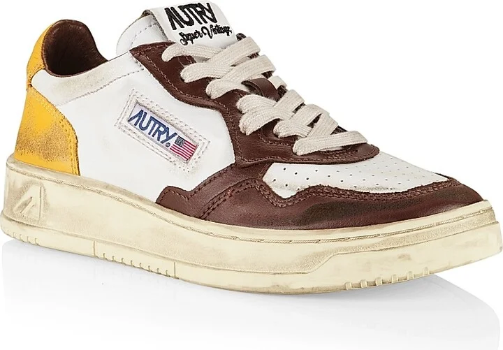 Women's Super Vintage Low Sneakers - White Brown - Size 5 - Image 2